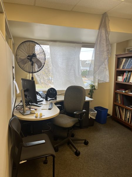 The AAF office in 200 Division, decorated like the Oregon Trail for Halloween.