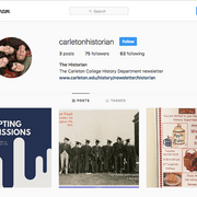 screenshot of the historian instagram page