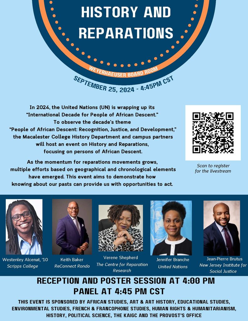 Reparations Event at Macalester
