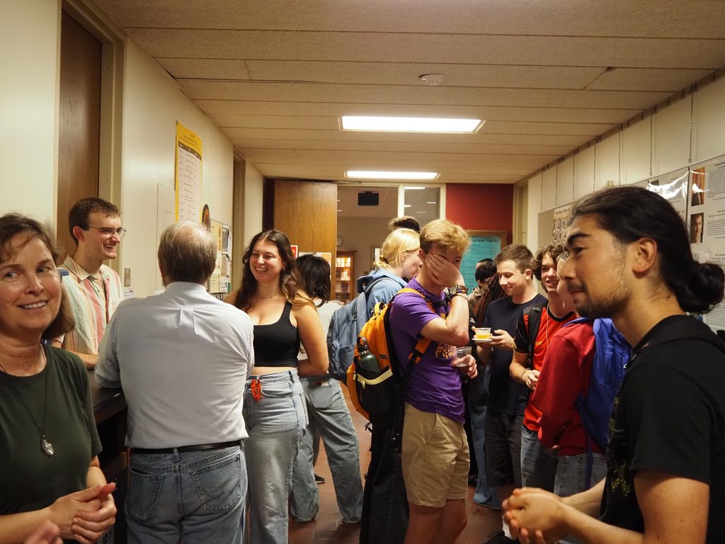 Crowded hallway of History students at AppleFest 2024