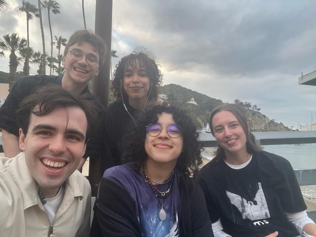 Joella Shearer '26 and OCS travel-mates at Catalina Island.
