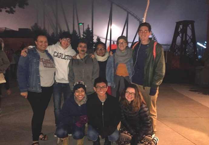 Blogger Sergio Jones '20 and friends enjoy a chilly evening at ValleyScare.
