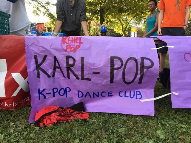 Karl-Pop booth at the student org fair