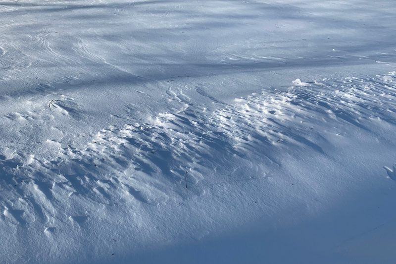 Photo of wind marks in the snow (1 of 3)