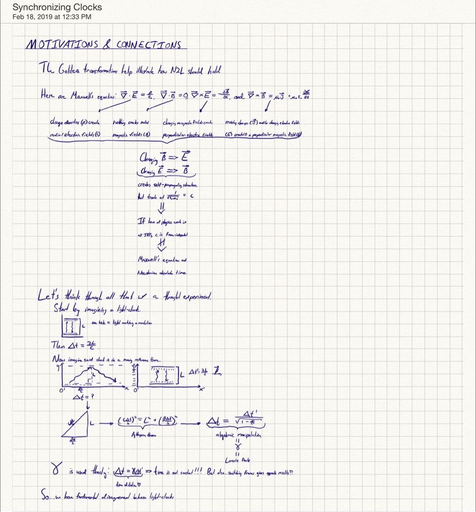 A tablet-written note on introductory relativity