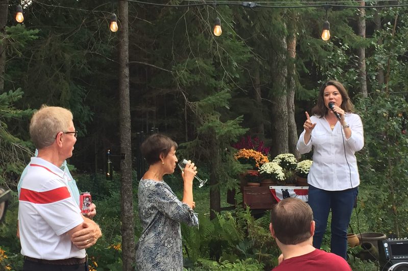 Congresswoman Angie Craig speaks at house party
