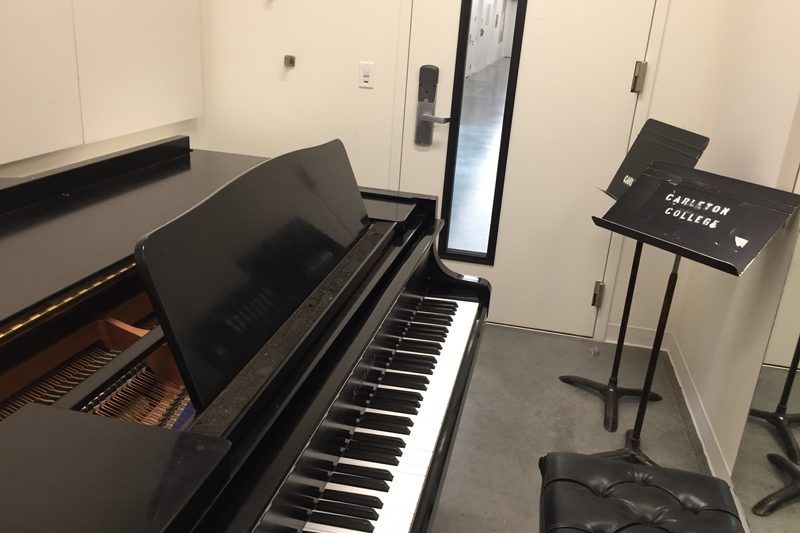 Indoor. Piano in a small room