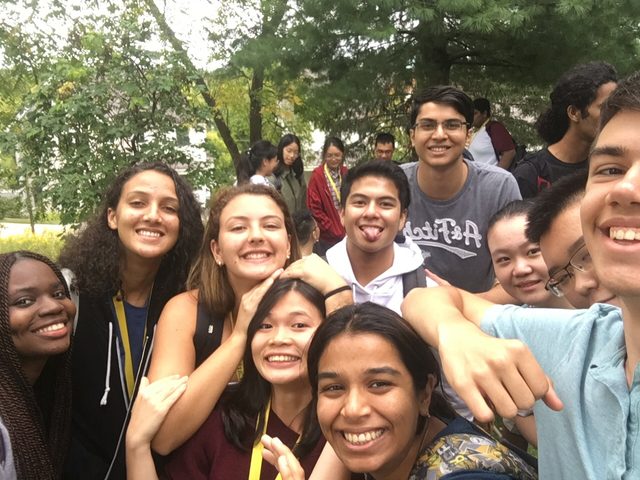 international students taking a selfie
