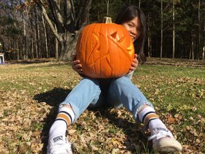 pumpkin and girl