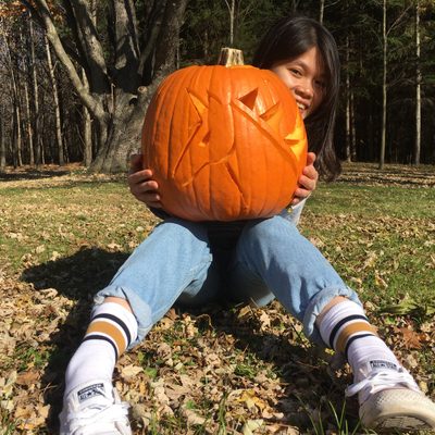 pumpkin and girl