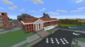 Minecraft Sayles from outside and above