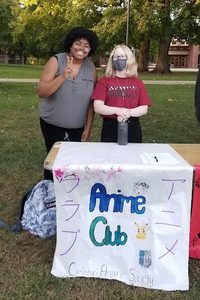 A Photo of Chisom at her Club Fair Booth
