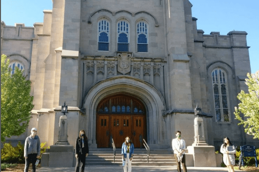 Mustard Seed members in front of the Chapel.