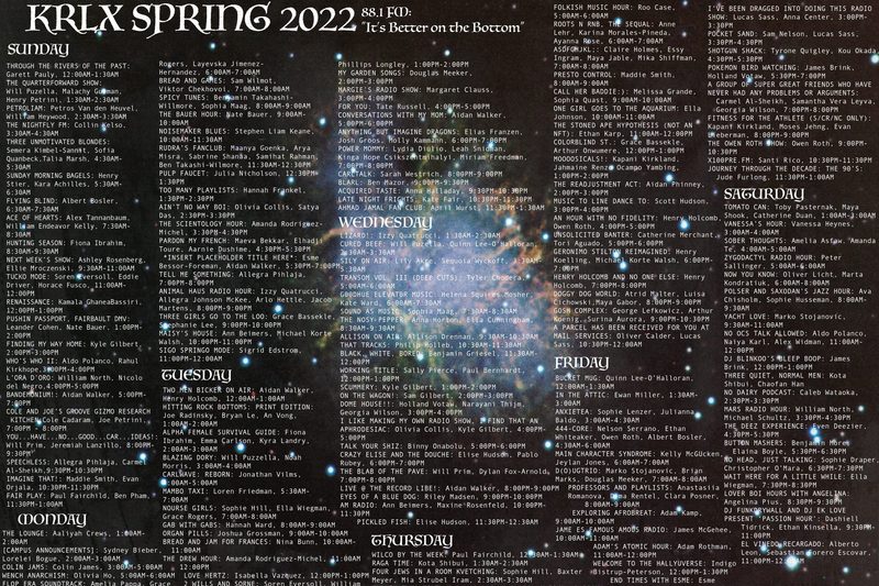 krlx spring term schedule