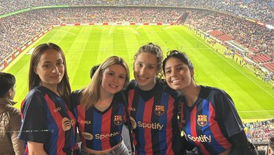stella goes to a fc barcelona game