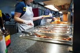 LDC workers serving late night breakfast