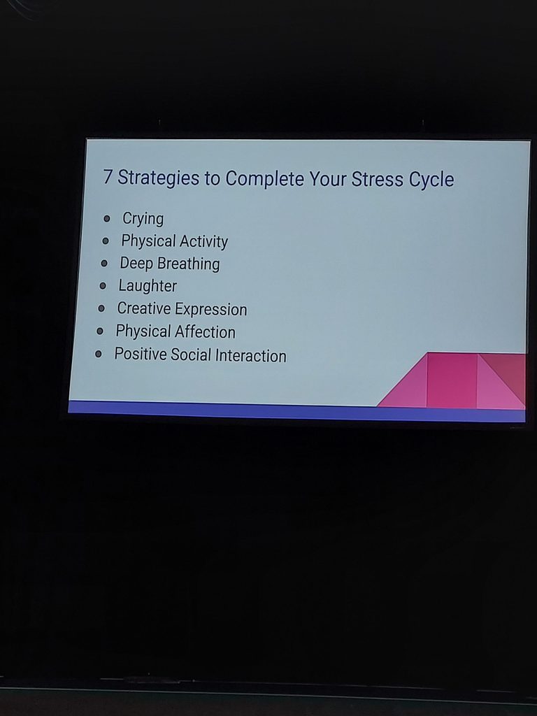 a slide from new student week