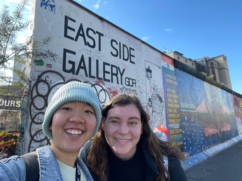 Aleia smiles at the East Side Gallery