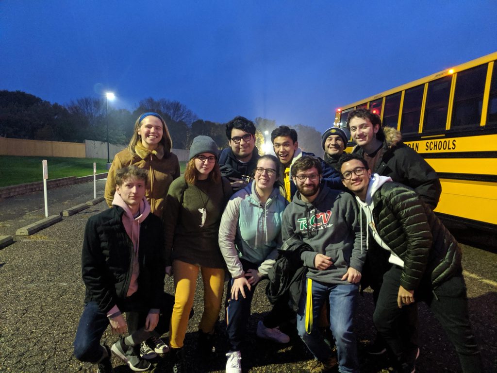 some friends standing outside valleyscare