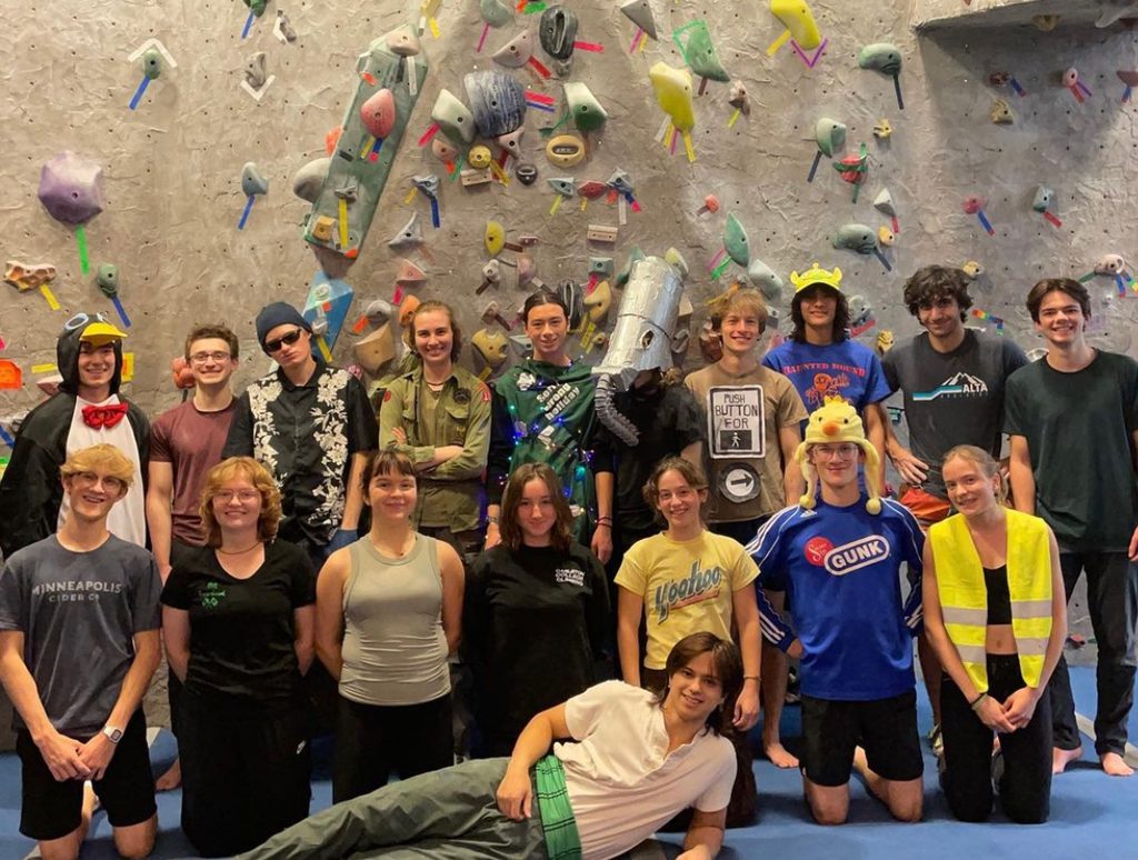 Photo of Climbing Club's Halloween practice