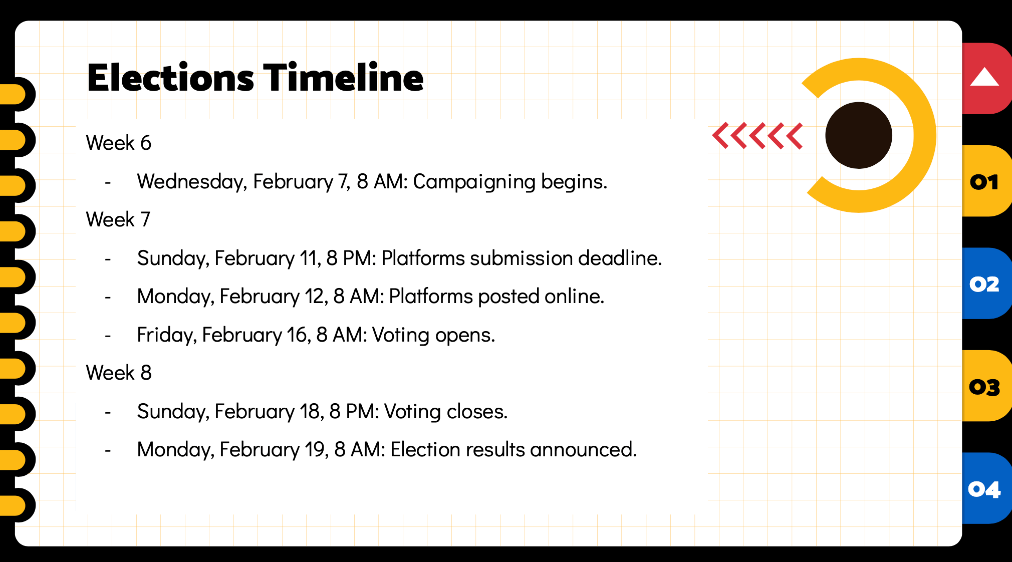 Election Calendar
