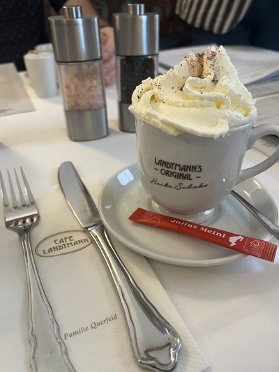 Hot chocolate from Cafe Landtmann