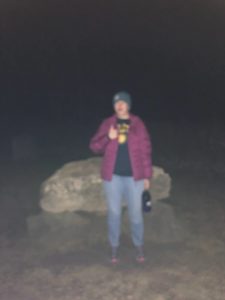 a girl at the druid circle 