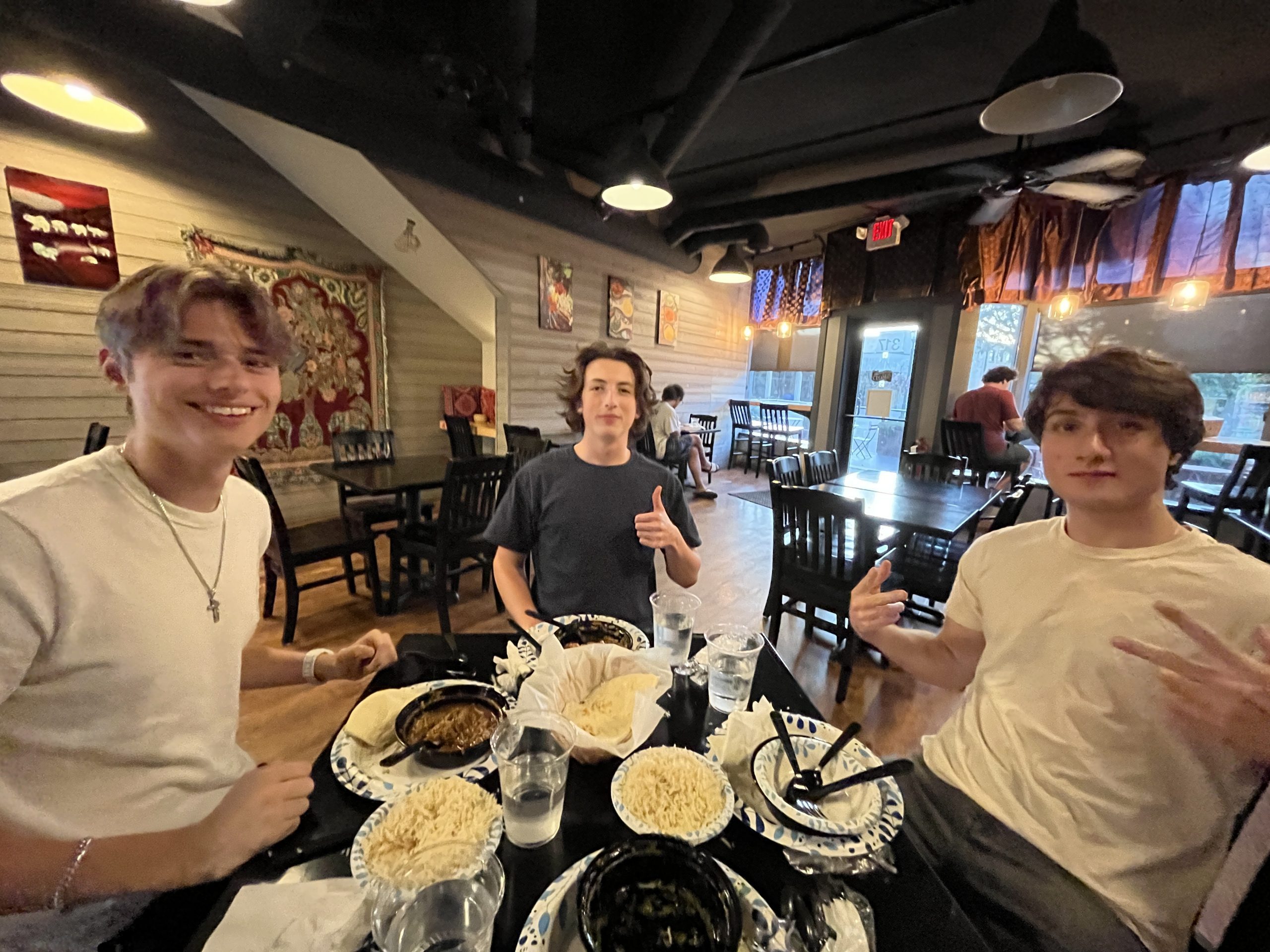 People sitting in restaurant