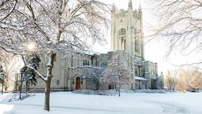 Carleton chapel in winter