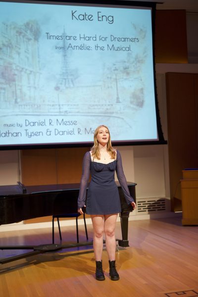 A girl performing