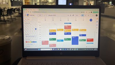 Google calandar showing my schedule