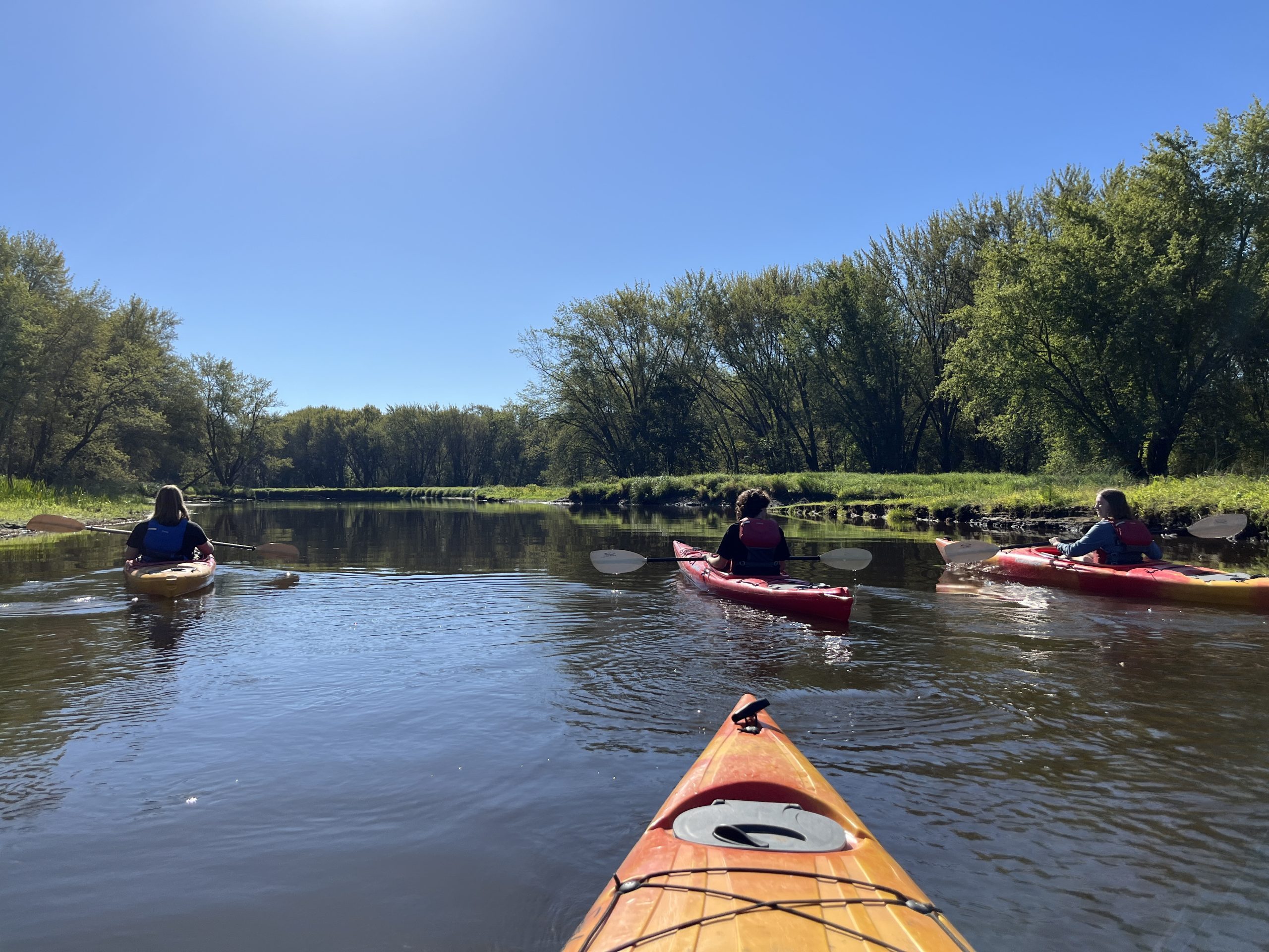 Person in kayak on river