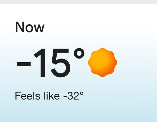 -15 degree weather