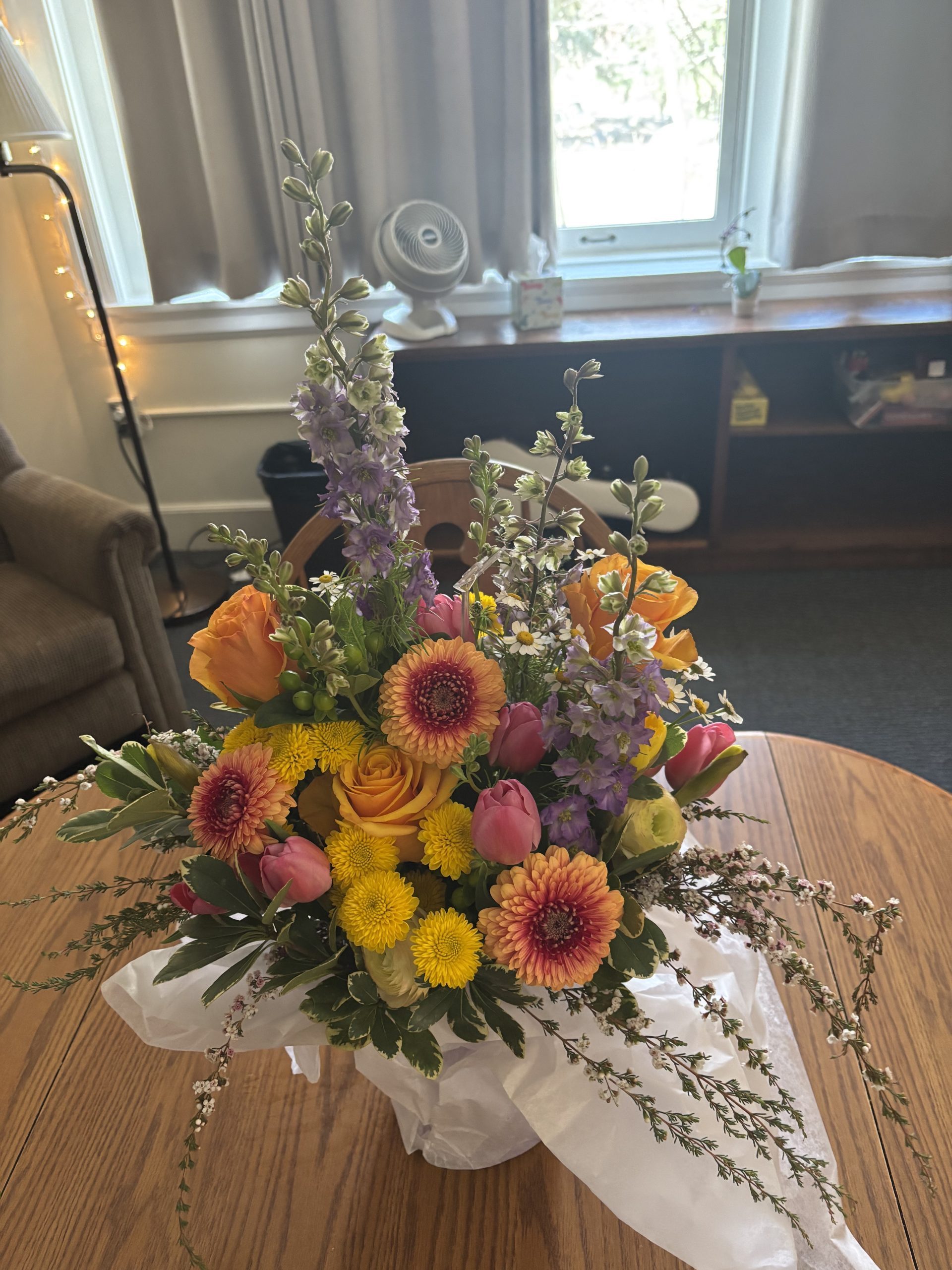 a bouquet of flowers