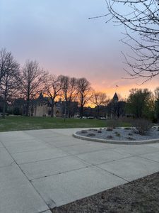 Sunset near the admissions office