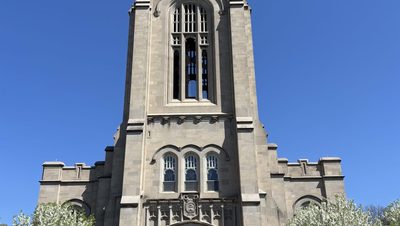 The chapel with a clear blue sky
