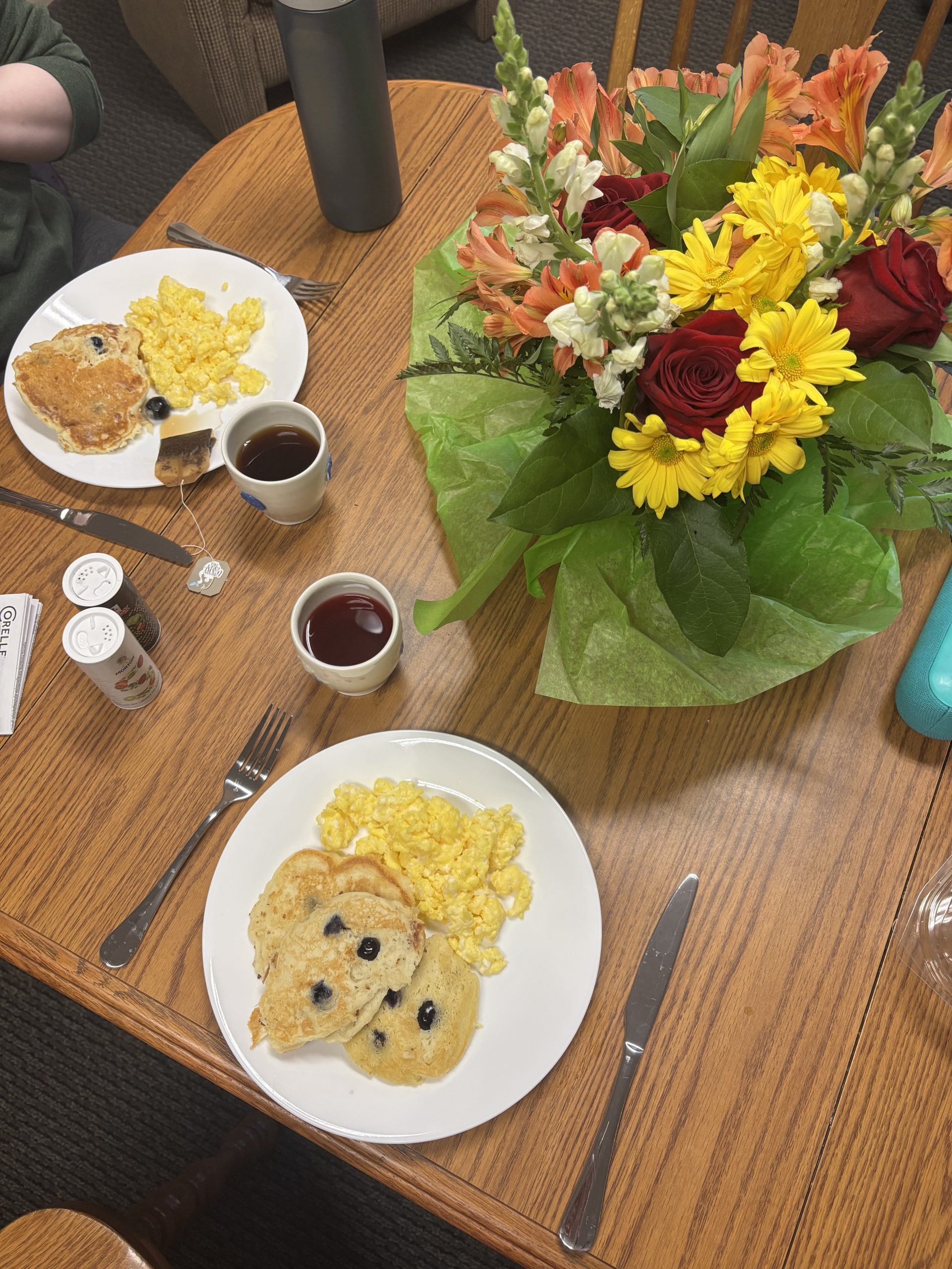 A finished pancake breakfast