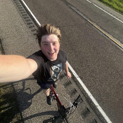 Chance '26 Riding his bike