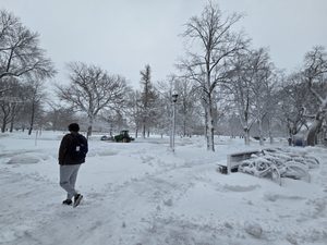campus after some fresh snow