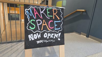 the makerspace sign