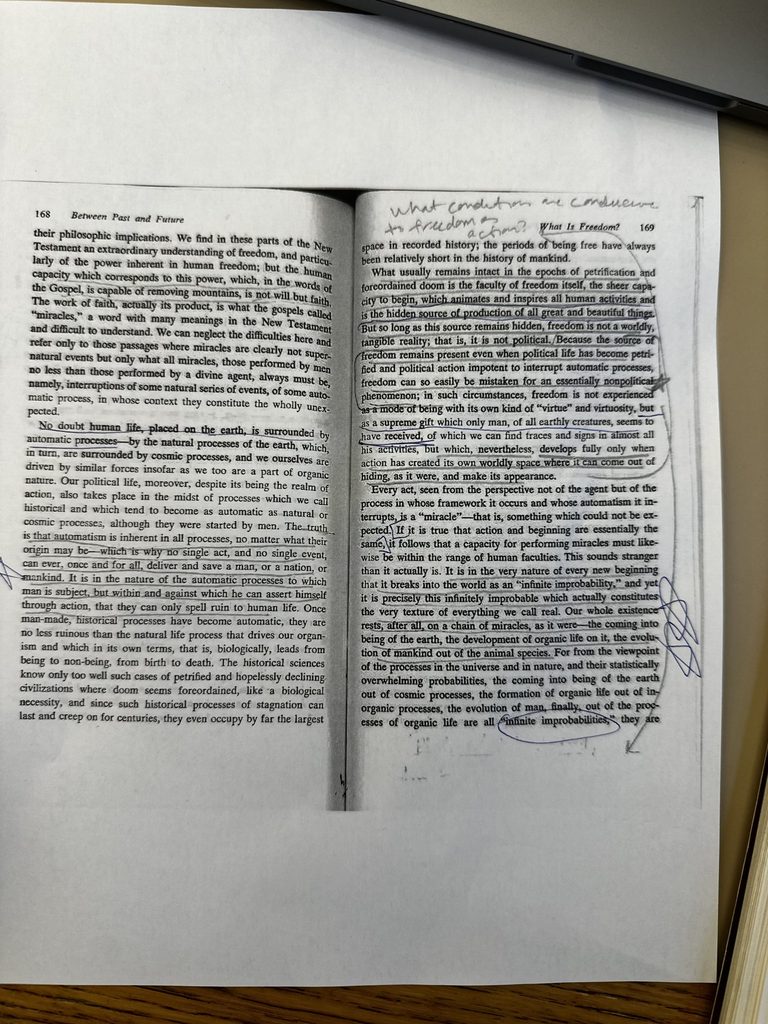 A picture of a political science reading