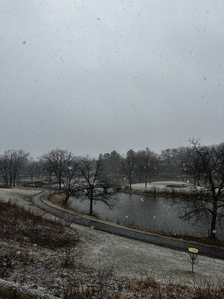 A winter evening with some snow