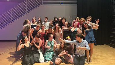 Students take a goofy picture