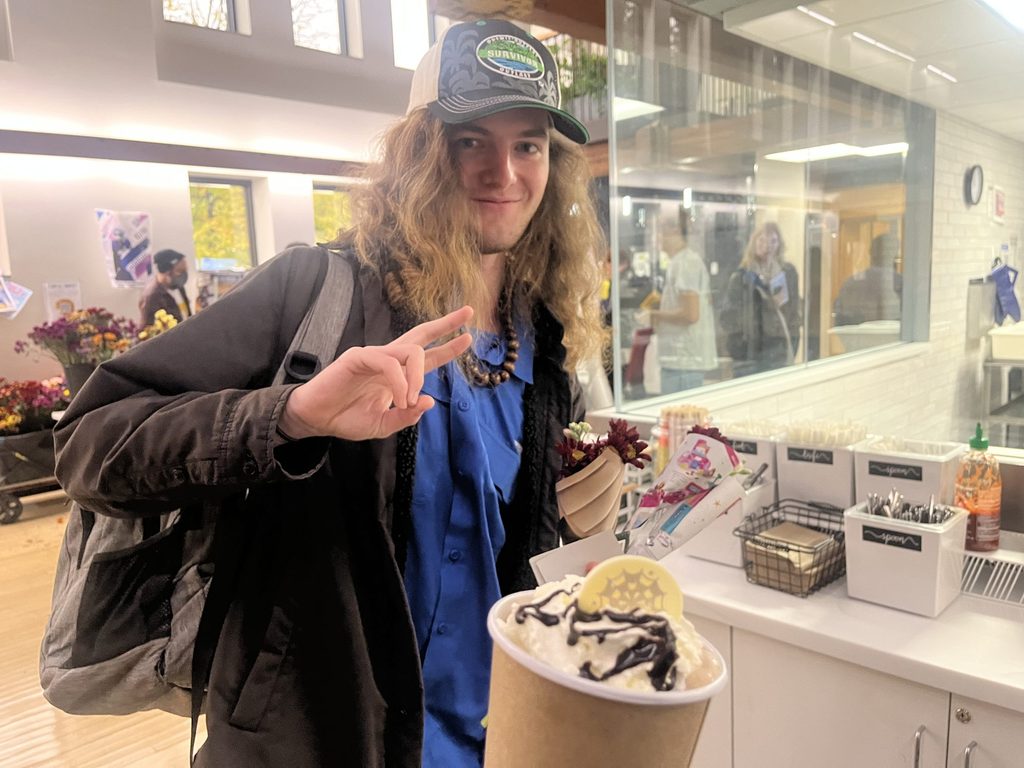 student dressed as Jeff Probst