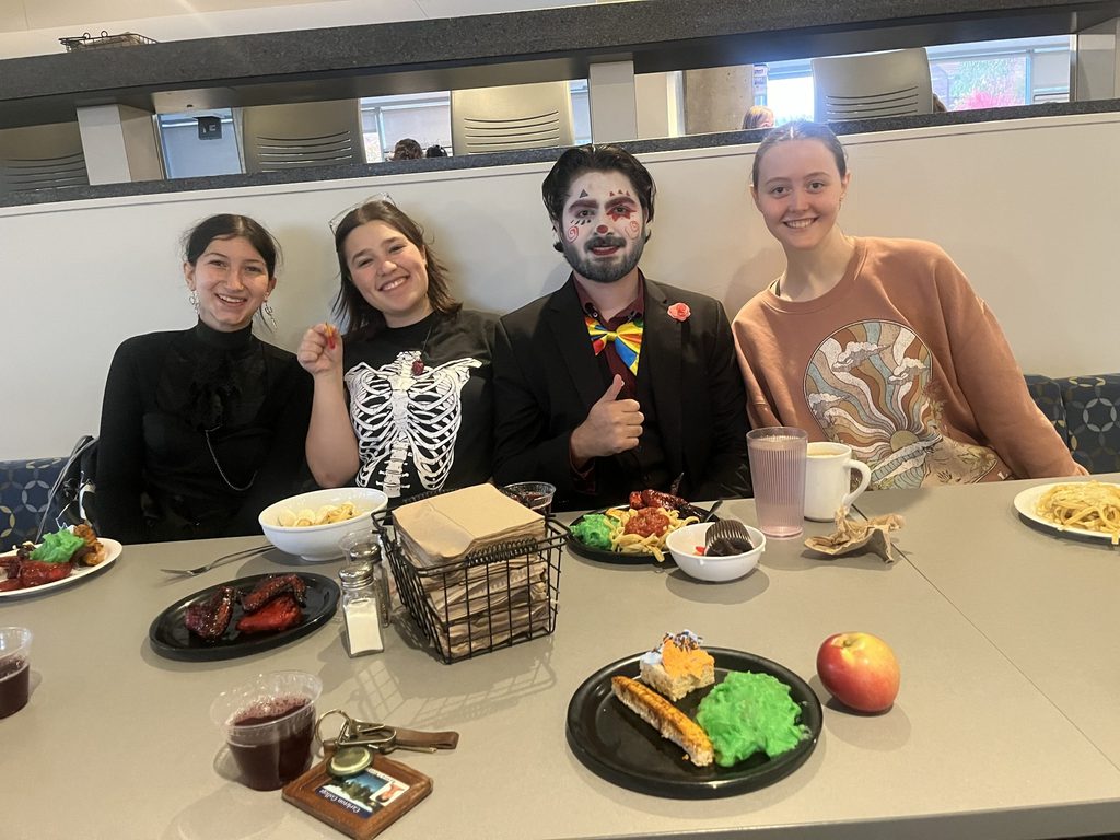 Students in dining hall