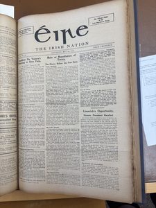 an Irish newspaper from special collections