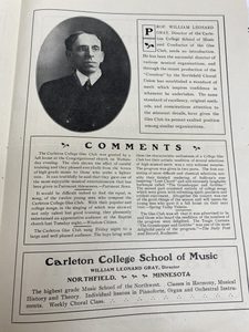 A paper about music at Carleton from the archives