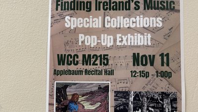 A poster for special collections exhibit this Tuesday