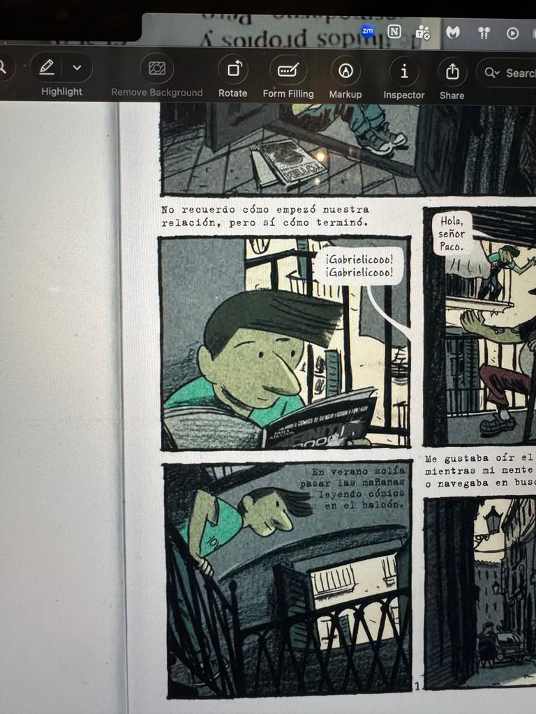 A photo of a comic book in Spanish