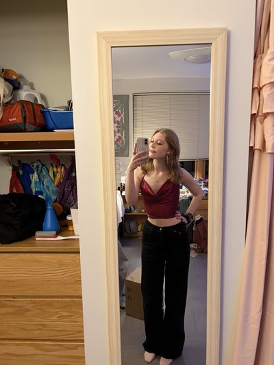 a girl in the mirror